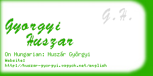gyorgyi huszar business card